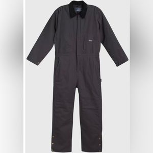 NEW Bass Greek Mens coveralls water resistent insulated long sleeve large Gray
